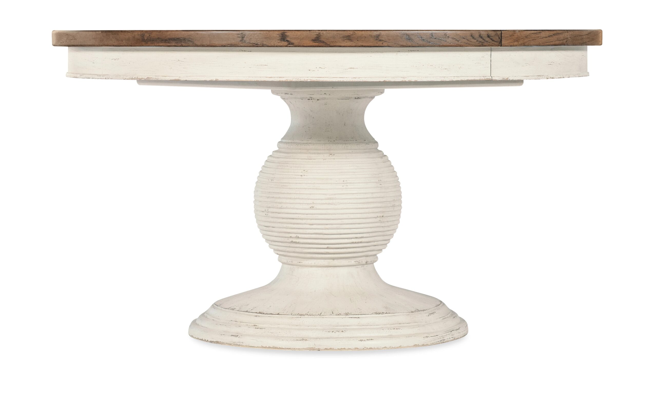 67fea34fc508a27d588ff372d8f34c5d Americana Round Pedestal Dining Table with 1-22in Leaf - Image 1
