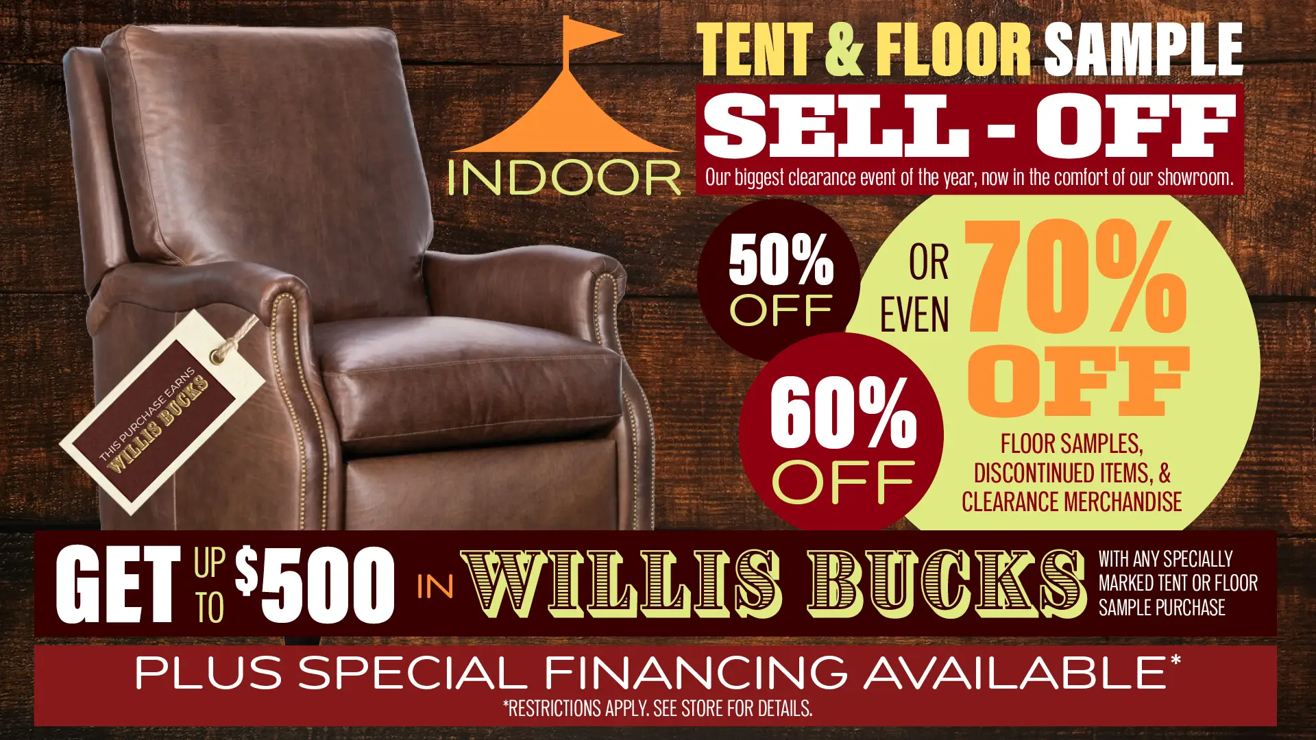Indoor Tent Sale